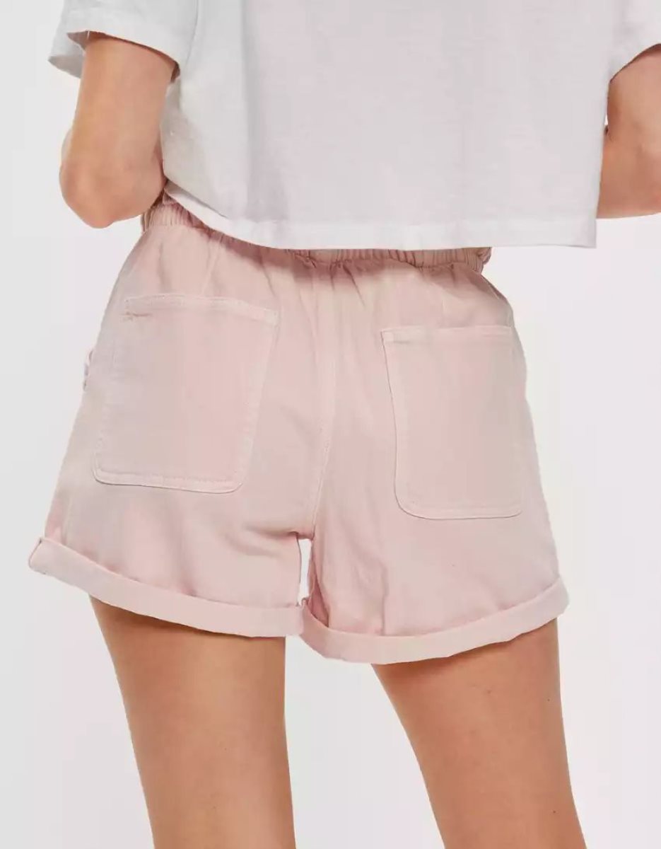 Shorts American Eagle AE Stretch Highest Taille Baggy Utility Rose Femme | DWQ-26574704